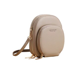 Foto 1 | Foto 1 | Bolsa De Hombro Redonda Para Mujer Bolso De Mujer Gris