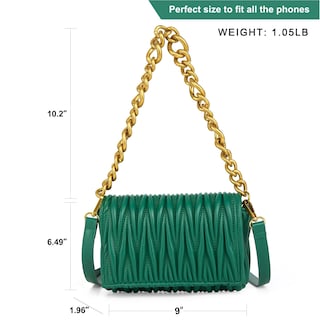 Foto 3 | Foto 3 | Bolso Bandolera Acolchado En Piel Sintética Verde - Venta Internacional.