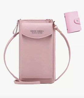 Foto 1 | Foto 1 | Bolso Bandolera Xtellar Para Teléfono, Monedero Y Cartera Color Rosa