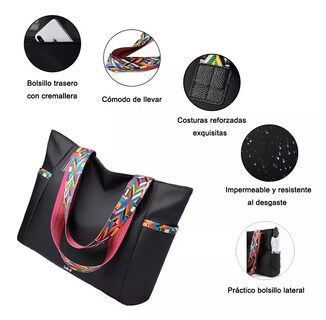 Foto 5 | Foto 5 | Bolso De Gran Capacidad Lab.g Para Mujer Ligeros Negro