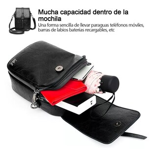 Foto 4 | Foto 4 | Bolso Para Mujer Cartera Bandolera De Moda Para Celular Negro