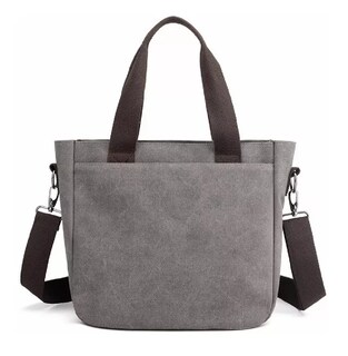 Foto 2 | Foto 2 | Bolsa Moderna Y Urbana De Lona De Gran Capacidad Para Mujer Gris Cafe