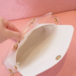 Foto 2 | Foto 2 | Bolso Bandolera Cuadrado Transparente De Pvc Para Mujer - Venta Internacional.
