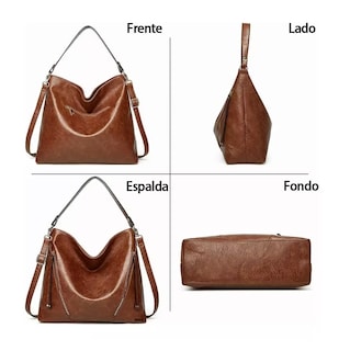 Foto 3 | Foto 3 | Set 2 Bolsas De Mano Bandolera Hombro Para Mujer + Cartera Belug, Marrón