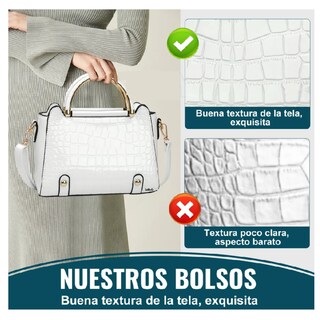 Foto 3 | Foto 3 | Bolsa Bandolera Mujer Moda Cartera Crossbody Tote Hombro Lab.g, Blanco