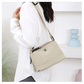 Foto 4 | Foto 4 | Bolsa Mujer Bandolera De Tela Impermeable Lab.g, Beige