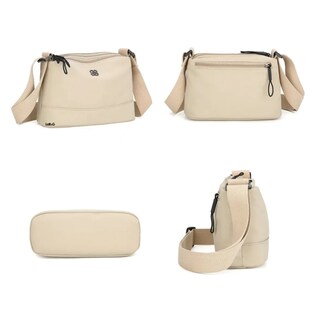 Foto 5 | Foto 5 | Bolsa Mujer Bandolera De Tela Impermeable Lab.g, Beige
