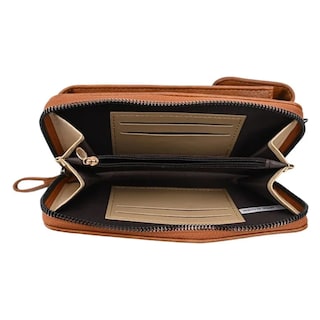 Foto 3 | Foto 3 | Bolso Bandolera Mujer Para Celular Belug Cartera Crossbody Cuero Marrón