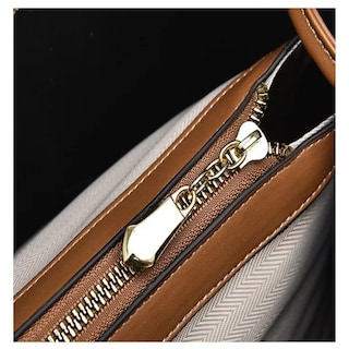 Foto 4 | Foto 4 | Bolsas De Hombro Femenino Café A Cuadros Belug, Marrón Oscuro