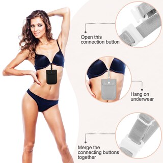 Foto 3 | Foto 3 | Sujetador De Viaje Saintrygo Wallet Para Mujer (negro, Gris) - Venta Internacional.