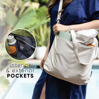 Foto 7 | Foto 7 | Bolsa De Mano Simple, Moderna, Mediana, Negra, Resistente Al Agua Para Mujer - Venta Internacional.