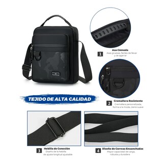 Foto 3 | Foto 3 | Bandolera Bolsa Cruzada Eo Safe Imports Esi-19640 Negro