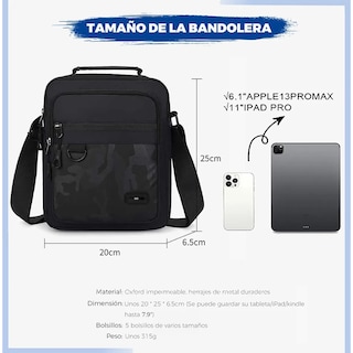 Foto 4 | Foto 4 | Bandolera Bolsa Cruzada Eo Safe Imports Esi-19640 Negro