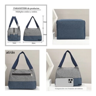Foto 5 | Foto 5 | Bolso Bolso Cuadrado Cosmético Belug Rosa Azul