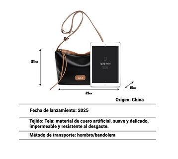 Foto 5 | Foto 5 | Bolso De Mujer Ligero Con Hombro Negro