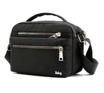 Foto 2 | Foto 2 | Bolso Bandolera Pequeño Y Sencillo Con Cremallera Para Mujer Negro