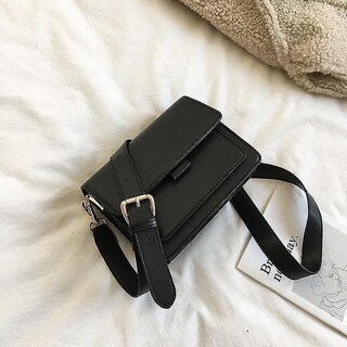 Foto 1 | Foto 1 | Bolso De Mano Huoguo Bandolera De Piel Sintética Negra Para Mujer - Venta Internacional.
