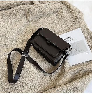 Foto 4 | Foto 4 | Bolso De Mano Huoguo Bandolera De Piel Sintética Negra Para Mujer - Venta Internacional.