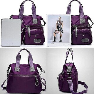 Foto 3 | Foto 3 | Bandolera Huoguo Tela Oxford Impermeable Nailon Color Morado - Venta Internacional.
