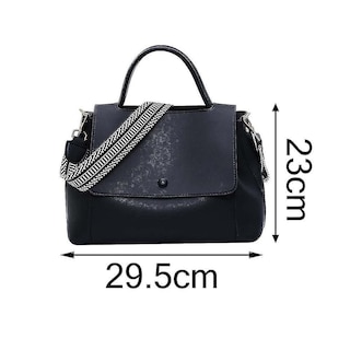 Foto 2 | Foto 2 | Bandolera Huoguo De Piel Para Mujer Color Negro - Venta Internacional.