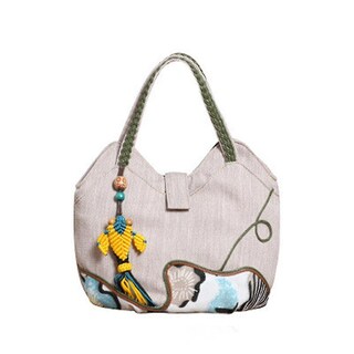 Foto 1 | Foto 1 | Bolso Huoguo Appliques Lienzo Con Estampado Floral Para Mujer - Venta Internacional.