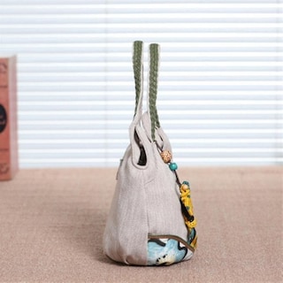 Foto 3 | Foto 3 | Bolso Huoguo Appliques Lienzo Con Estampado Floral Para Mujer - Venta Internacional.