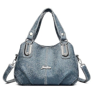 Foto 1 | Foto 1 | Bolso De Mano Huoguo Bandolera De Piel Suave Lady Light Blue - Venta Internacional.