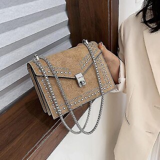 Foto 2 | Foto 2 | Bolso De Hombro Huoguo Scrub Leather Designer Khaki - Venta Internacional.