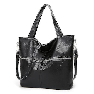 Foto 1 | Foto 1 | Bolso De Mano Huoguo De Piel Sintética Negra De Alta Calidad Para Mujer - Venta Internacional.
