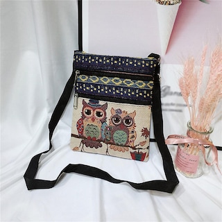 Foto 3 | Foto 3 | Bolso De Hombro Huoguo Para Mujer De Lona Dibujos Animados Estilo Moderno - Venta Internacional.