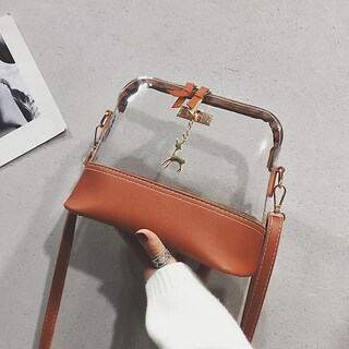 Foto 4 | Foto 4 | Bandolera Huoguo Con Forma De Concha Transparente Con Colgante De Color Cervatillo - Venta Internacional.