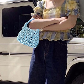 Foto 2 | Foto 2 | Bolso Huoguo Para Mujer  Tejido A Ganchillo Hecho A Mano  Con Forma De Caja De Paja  Estilo Casual - Venta Internacional.