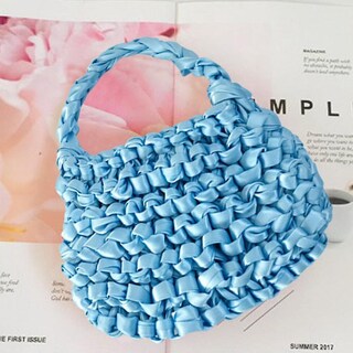 Foto 5 | Foto 5 | Bolso Huoguo Para Mujer  Tejido A Ganchillo Hecho A Mano  Con Forma De Caja De Paja  Estilo Casual - Venta Internacional.