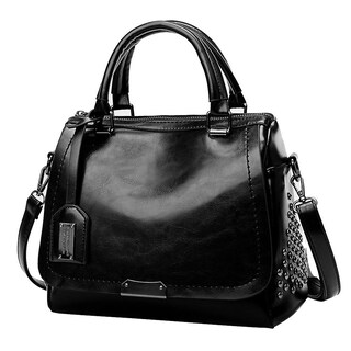 Foto 2 | Foto 2 | Bandolera Huoguo  A La Moda  Para Mujer  Con Remaches Lisos  Color Negro  Poliuretano - Venta Internacional.
