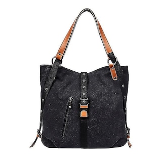 Foto 1 | Foto 1 | Bolso Huoguo Didabear De Lona Para Mujer 35 Cm Negro - Venta Internacional.