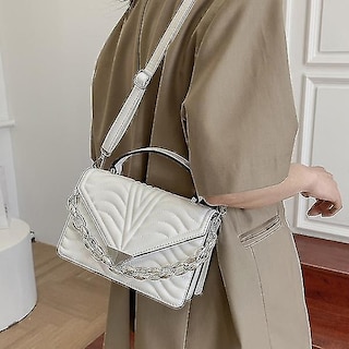 Foto 2 | Foto 2 | Bolso Huoguo Para Mujer Bolso De Hombro De Diseñador De Lujo Blanco - Venta Internacional.