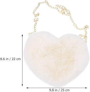 Foto 2 | Foto 2 | Bolso Bandolera Huoguo De Felpa Con Forma De Corazón Para Teléfono Móvil  Color Rojo - Venta Internacional.