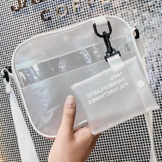 Foto 2 | Foto 2 | Bolso De Mano Huoguo A La Moda Para Mujer Color Liso Gelatina Pvc 20 X 5 X 15 Cm - Venta Internacional.