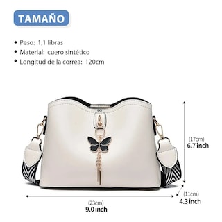 Foto 2 | Foto 2 | Bolsas De Tela Mariposa Correa De Hombro Eo Safe Imports Esi-21351 Blanco
