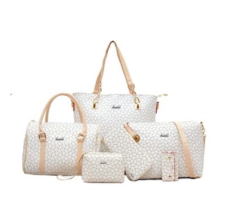 Foto 1 | Foto 1 | Set De Bolsas Lab.g Mujer Estampada Cartera Cosmetiquera Beige