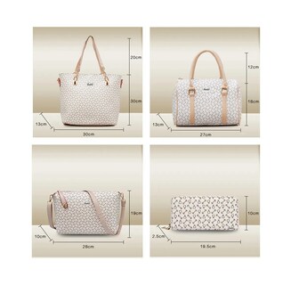 Foto 2 | Foto 2 | Set De Bolsas Lab.g Mujer Estampada Cartera Cosmetiquera Beige