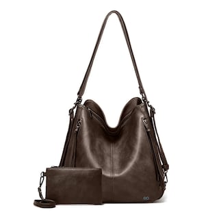 Foto 1 | Foto 1 | Set 2 Bolsas De Mano Bandolera Hombro Para Mujer + Cartera Eo Safe Imports Esi-21349 Marron