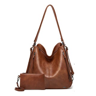 Foto 1 | Foto 1 | Set 2 Bolsas De Mano Bandolera Hombro Para Mujer + Cartera Eo Safe Imports Esi-21348 Marron