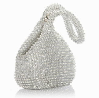 Foto 1 | Foto 1 | Bolsa de Mano con Cristales Brillantes Funbu Plata
