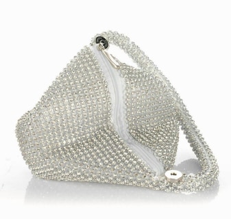 Foto 2 | Foto 2 | Bolsa de Mano con Cristales Brillantes Funbu Plata