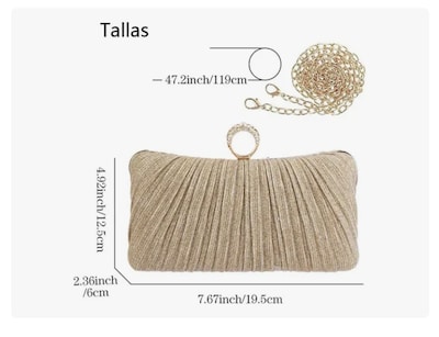 Foto 4 | Foto 4 | Xtellar Bolso De Mano De Lujo Para Eventos Especiales Con Cadena Versátil