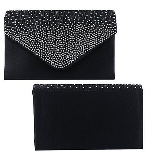 Foto 4 | Foto 4 | Bolso De Mano Huoguo Satin Diamante Para Mujer Negro - Venta Internacional.