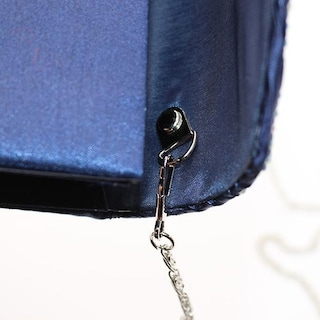 Foto 2 | Foto 2 | Bolso De Mano Huoguo Satin Diamante Para Mujer Azul Marino 21x13x5 Cm - Venta Internacional.