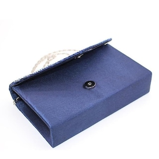 Foto 3 | Foto 3 | Bolso De Mano Huoguo Satin Diamante Para Mujer Azul Marino 21x13x5 Cm - Venta Internacional.