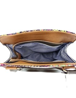 Foto 3 | Foto 3 | Bolsa Artesanal de Cuero Vegano y Yute Natural Multicolor